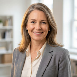 Sarah Coleman, atuando como Diretora Financeira da Amplo Crescório, foto de perfil